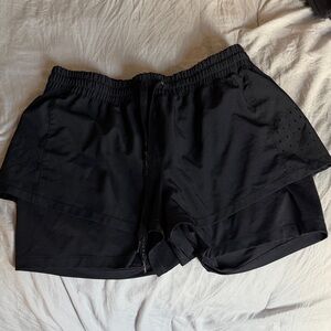 Spider Women’s Black Layered Athletic Shorts